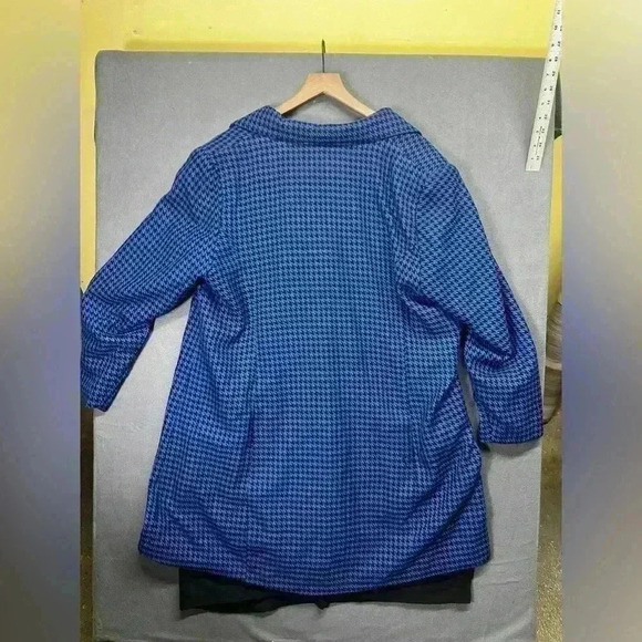 Jessica London Vintage Black & Blue Houndstooth Coat and Dress Womens 18W Plus - Picture 8 of 8